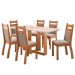 Mesa de Jantar 6 Lugares Caiçara Mel/Blonde/Perola - Panorama Móveis