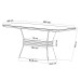 Mesa de Jantar 6 Lugares Brotherhood com Vidro Mel/Perola/Off White - Panorama Móveis