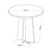 Mesa de Jantar 4 Lugares Derry Mel/Perola/Off White - Panorama Móveis