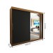 Guarda-Roupa Casal Castle Rock 100% Mdf 2 Portas 4 Gavetas com Espelho Freijo/Nero - Panorama Móveis