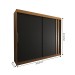 Guarda-Roupa Casal Castle Rock 100% Mdf 2 Portas 4 Gavetas Freijó/Nero - Panorama Móveis