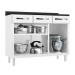 Balcão de Cozinha em Aço Star New 3 Portas 3 Gavetas Branco - Telasul
