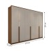 Guarda-Roupa Casal Belchior 6 Portas 6 Gavetas Cinamomo/Off White - Panorama Móveis