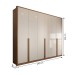 Guarda-Roupa Casal Vinci 6 Portas 6 Gavetas Cinamomo/Off White - Panorama Móveis