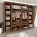 Guarda-Roupa Casal Stamford 6 Portas 4 Gavetas Cinamomo/Off White - Panorama Móveis