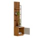Estante para Livros Ouro Preto 3 Prateleiras 1 Porta Nature/Off White - Linea Brasil