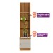 Estante para Livros Ouro Preto 3 Prateleiras 1 Porta Nature/Off White - Linea Brasil