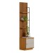 Estante para Livros Ouro Preto 3 Prateleiras 1 Porta Nature/Off White - Linea Brasil