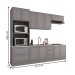 Cozinha Completa Atlanta 10 Portas 5 Gavetas 100% Mdf Americana Cinza - Panorama Móveis