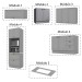 Cozinha Completa Atlanta 10 Portas 5 Gavetas 100% Mdf Americana Cinza - Panorama Móveis