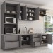Cozinha Completa Atlanta 10 Portas 5 Gavetas 100% Mdf Americana Cinza - Panorama Móveis