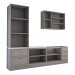 Cozinha Completa Miami 9 Portas 5 Gavetas 100% Mdf Americana Cinza - Panorama Móveis