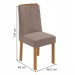 Mesa de Jantar 6 Lugares Apogeu Astrid com Vidro Amêndoa Clean/Off White/Suede Animale Bege - Móveis Lopas