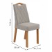 Mesa de Jantar 6 Lugares Apogeu Vênus com Vidro Amêndoa Clean/Off White/Veludo Liso Capuccino - Móveis Lopas