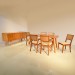 Mesa de Jantar 6 Lugares Vip Coimbra com Balcão Buffet 2 Portas 2 Gavetas Mel - Parma Móveis