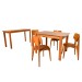 Mesa de Jantar 4 Lugares Jade Pitanga com Aparador Mel - Parma Móveis