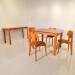 Mesa de Jantar 4 Lugares Jade Pitanga com Aparador Mel - Parma Móveis