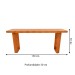 Mesa de Jantar 6 Lugares Retta Trapezzi com Aparador Mel 14798 - Parma Móveis