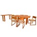 Mesa de Jantar 6 Lugares Retta Trapezzi com Aparador Mel 14798 - Parma Móveis