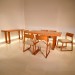 Mesa de Jantar 6 Lugares Retta Trapezzi com Aparador Mel 14798 - Parma Móveis