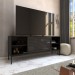 Rack para TV Até 55 Polegadas Heron 1 Porta Preto - Panorama Móveis