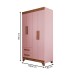 Quarto Infantil Completo Kids 5 Portas 6 Gavetas Rosa/Nature - Panorama Móveis
