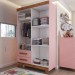 Quarto Infantil Completo Kids 5 Portas 6 Gavetas Rosa/Nature - Panorama Móveis