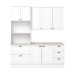 Cozinha Compacta Americana 7 Portas 5 Gavetas 100% Mdf Branco -  Henn