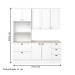 Cozinha Compacta Americana 7 Portas 5 Gavetas 100% Mdf Branco -  Henn