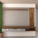 Painel para TV Até 80 Polegadas Laredo com Led 2 Gavetas 1 Prateleira Titanium/Naturalle - Panorama Móveis