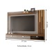 Painel para TV Até 80 Polegadas Laredo com Led 2 Gavetas 1 Prateleira Titanium/Naturalle - Panorama Móveis