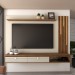 Painel para TV Até 80 Polegadas Laredo com Led 2 Gavetas 1 Prateleira Off White/Naturalle - Panorama Móveis