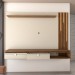 Painel para TV Até 80 Polegadas Laredo com Led 2 Gavetas 1 Prateleira Off White/Naturalle - Panorama Móveis