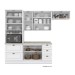 Cozinha Completa Americana 8 Portas 5 Gavetas 100% Mdf  Branco Hp - Henn