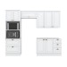 Cozinha Compacta Americana 8 Portas 5 Gavetas 100% Mdf Branco - Henn