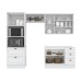 Cozinha Compacta Americana 8 Portas 5 Gavetas 100% Mdf Branco - Henn