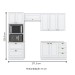 Cozinha Compacta Americana 8 Portas 5 Gavetas 100% Mdf Branco - Henn
