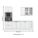 Cozinha Completa Americana 9 Portas 5 Gavetas com Vidro 100% Mdf  Branco - Henn