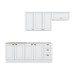 Cozinha Completa Americana 8 Portas 3 Gavetas 100% Mdf Branco - Henn