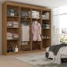 Guarda-Roupa Ele e Ela 8 Portas 8 Prateleiras com Espelho Cinamomo/Chumbo - Panorama Móveis