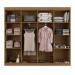 Guarda-Roupa Ele e Ela 8 Portas 8 Prateleiras com Espelho Cinamomo/Chumbo - Panorama Móveis
