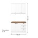 Cozinha Compacta Americana 5 Portas 3 Gavetas 100% Mdf Branco Hp/Nature - Henn