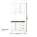 Cozinha Compacta Americana 5 Portas 3 Gavetas 100% Mdf Branco Hp/Nature - Henn