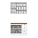 Cozinha Compacta Americana 5 Portas 3 Gavetas 100% Mdf Branco Hp/Nature - Henn