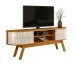 Rack para TV Até 75 Polegadas Valencia 2 Portas Cinamomo/Off White - Madetec