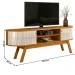Rack para TV Até 75 Polegadas Valencia 2 Portas Cinamomo/Off White - Madetec