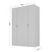 Guarda-Roupa Solteiro Ravi  4 Portas 2 Gavetas 100% Mdf Branco - Mambel