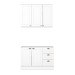 Cozinha Compacta Americana 5 Portas 3 Gavetas 100% Mdf Branco - Henn