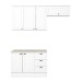 Cozinha Compacta Americana 6 Portas 3 Gavetas 100% Mdf Branco - Henn