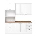 Cozinha Completa Americana 7 Portas 5 Gavetas 100% Mdf Branco Hp/Nature Ce758 - Henn